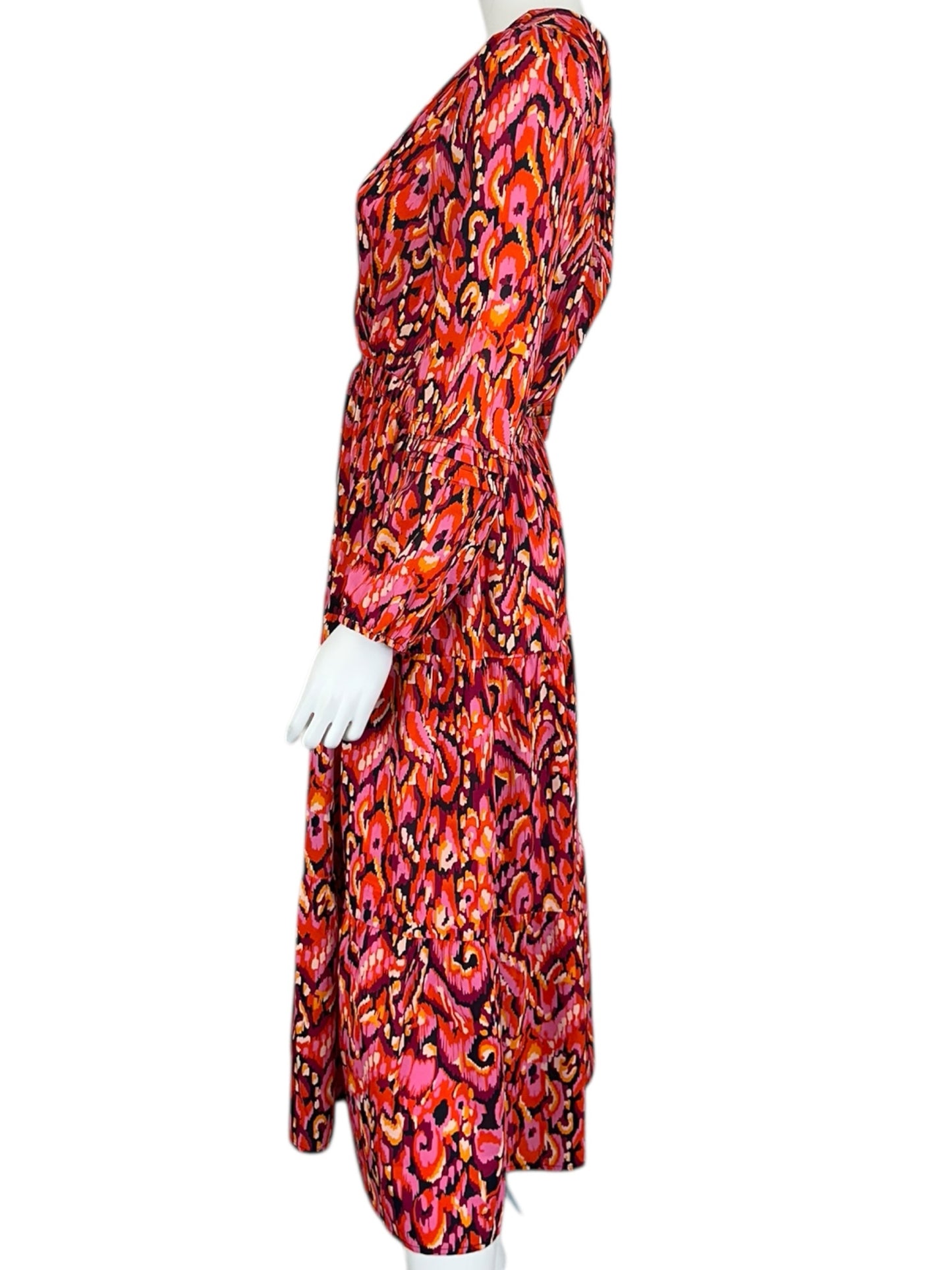 PINCH Red Patterned Casual Dress Size S
