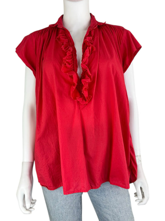 A Shirt Thing Red Blouse Size S
