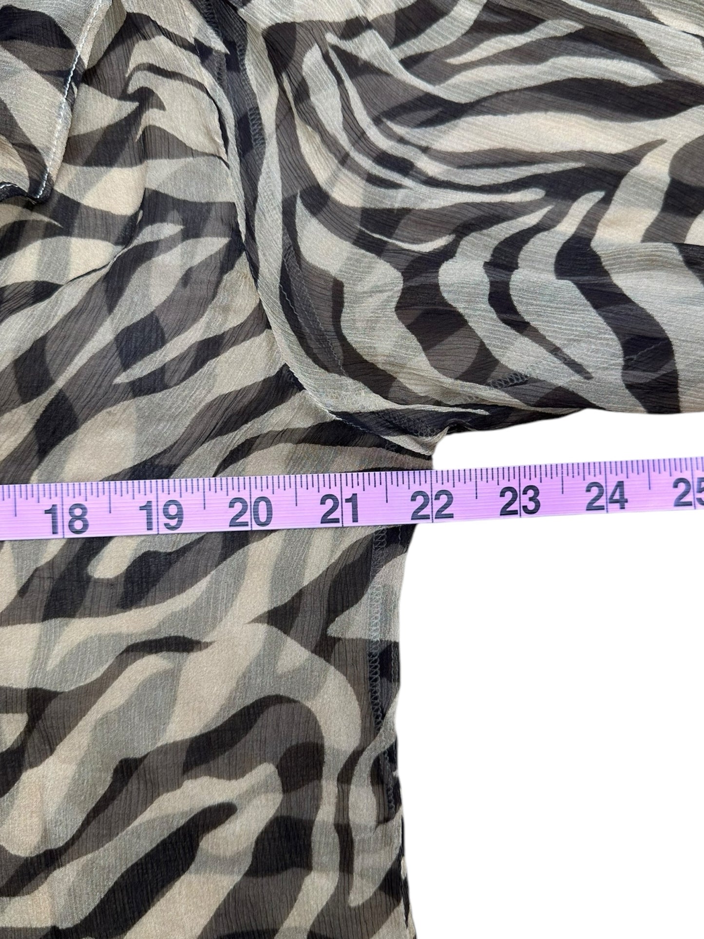 Johnny Was JADE Zebra Print Blouse Size M