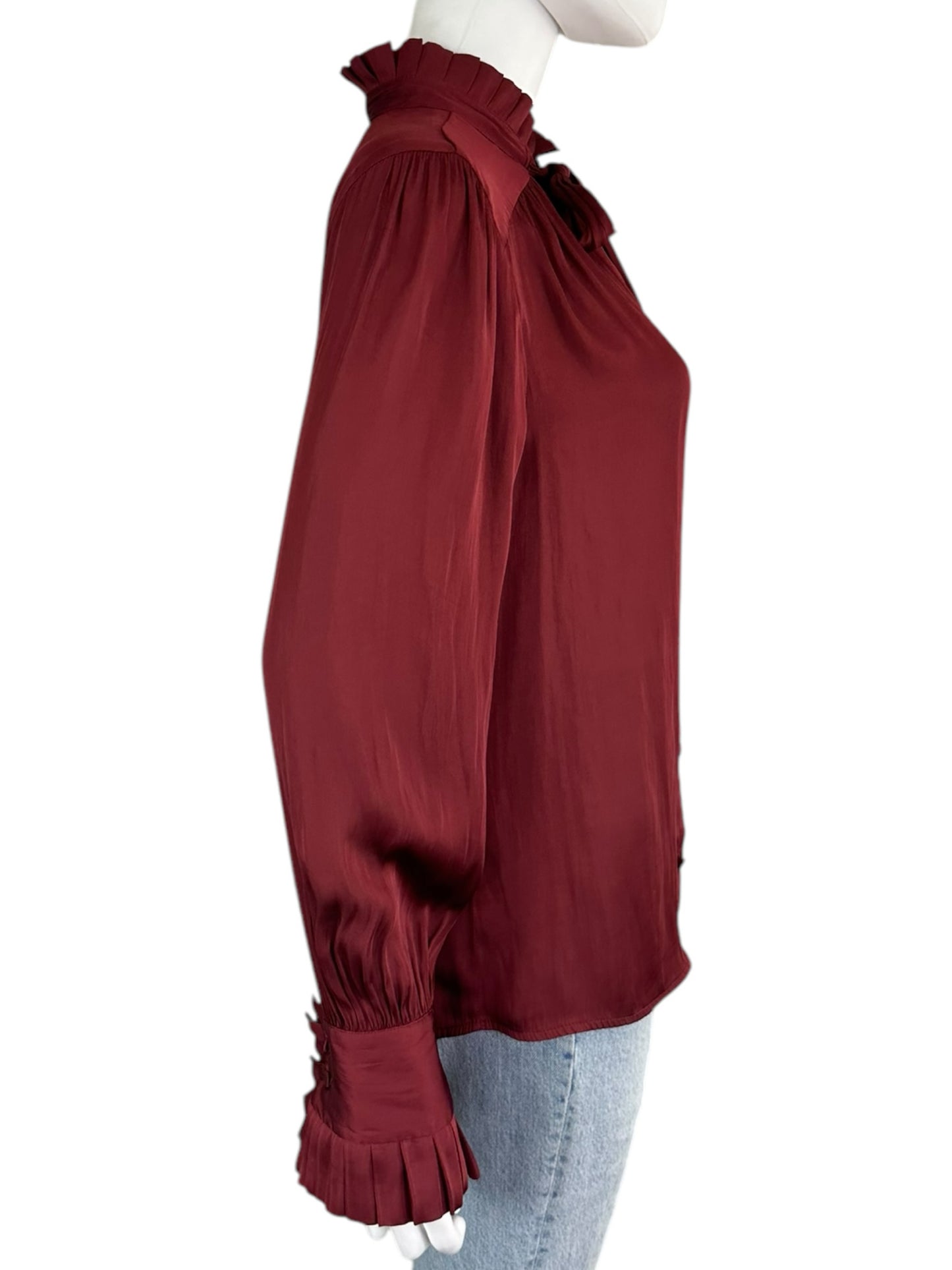PAIGE Maroon Button-Down Size S