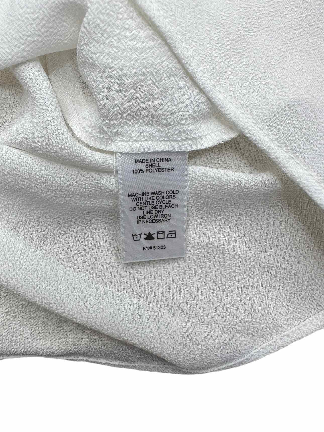 1. STATE White Cold Shoulder Blouse Size L