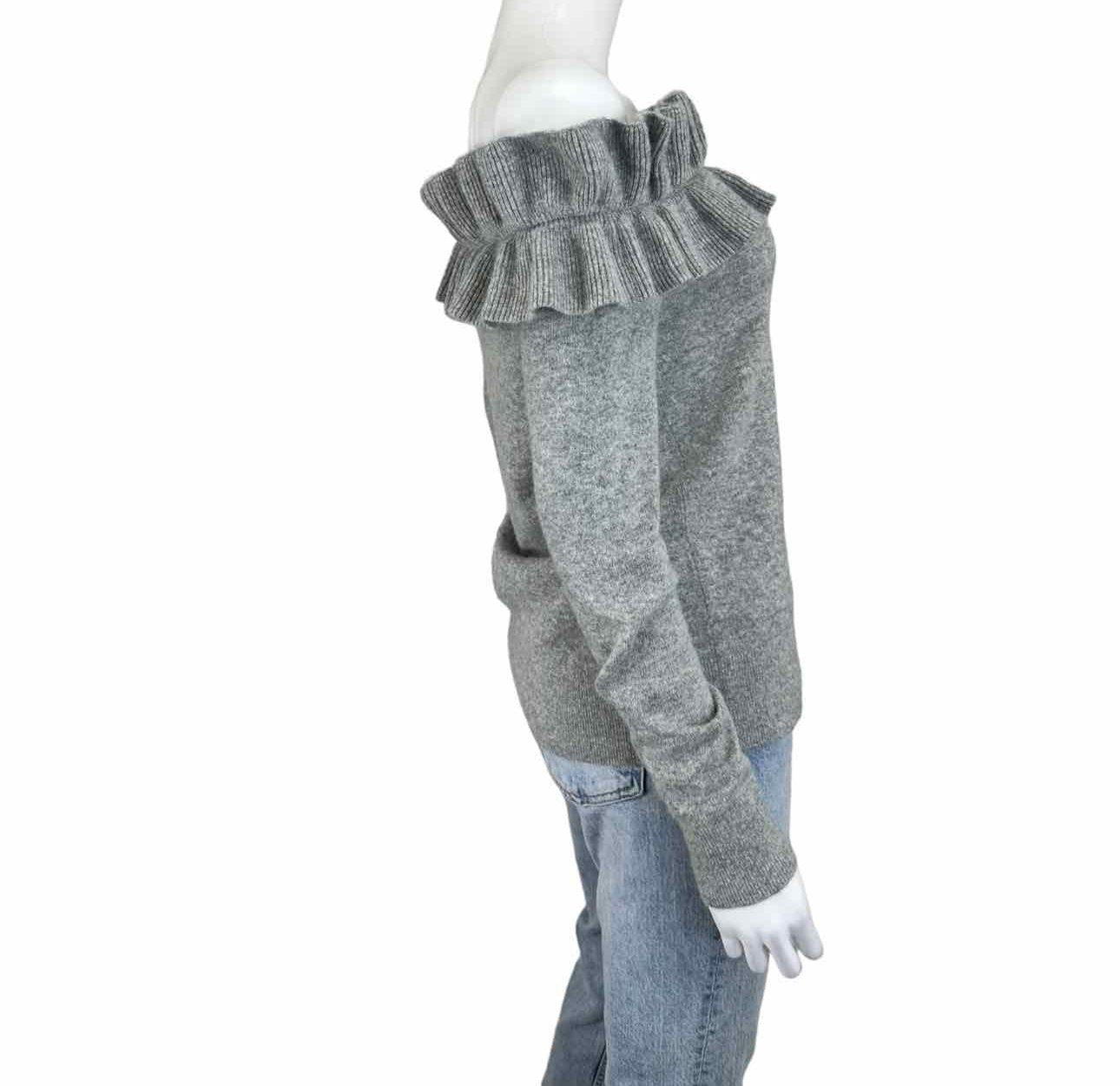 CLUB MONACO Gray Cashmere Off Shoulder Sweater Size S