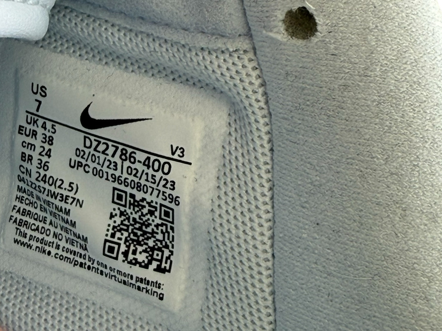 Nike Blue Air Force 1 Sneakers Size 7