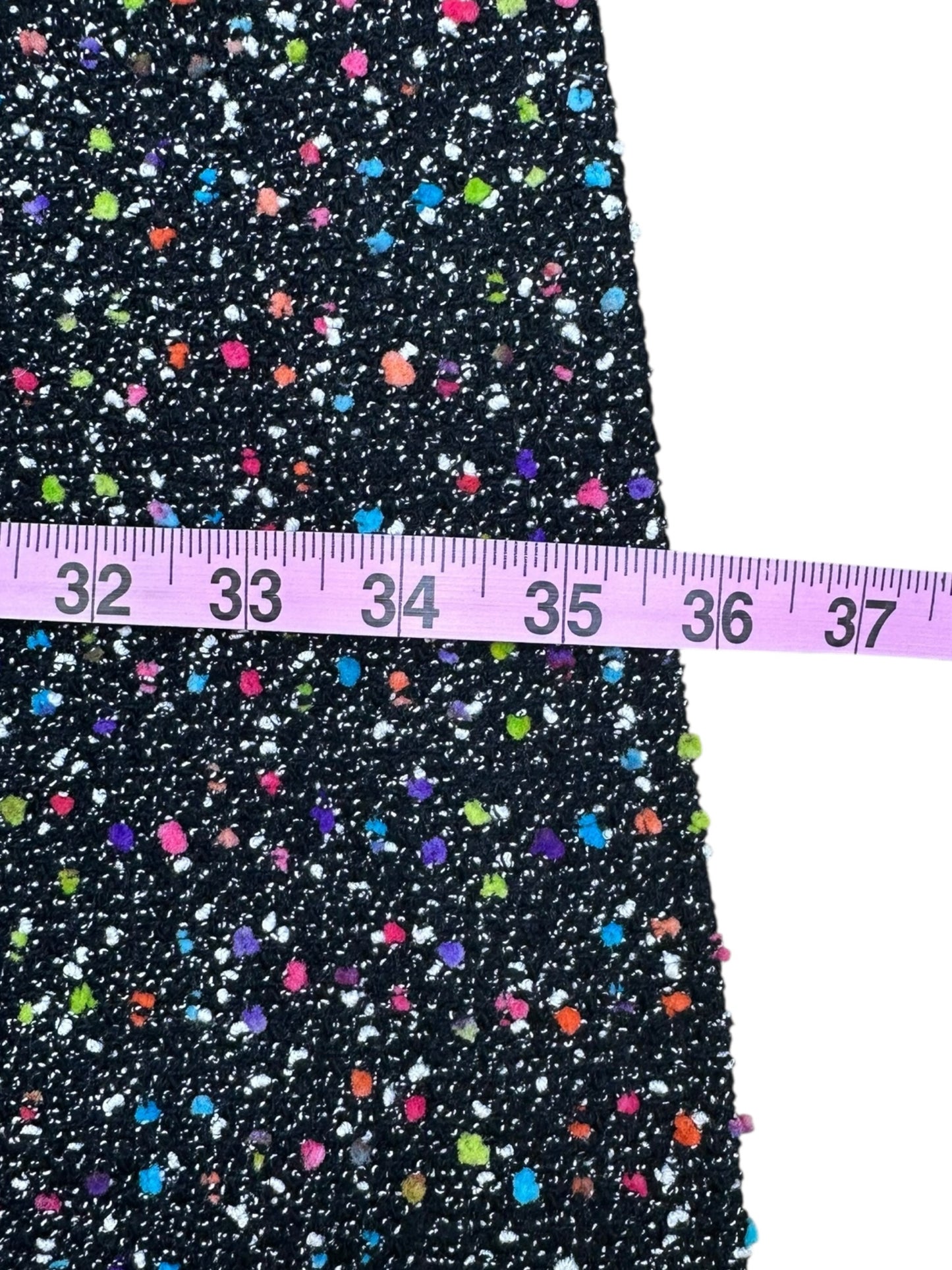 Diane Von Furstenberg Black Confetti Mini Dress Size 6