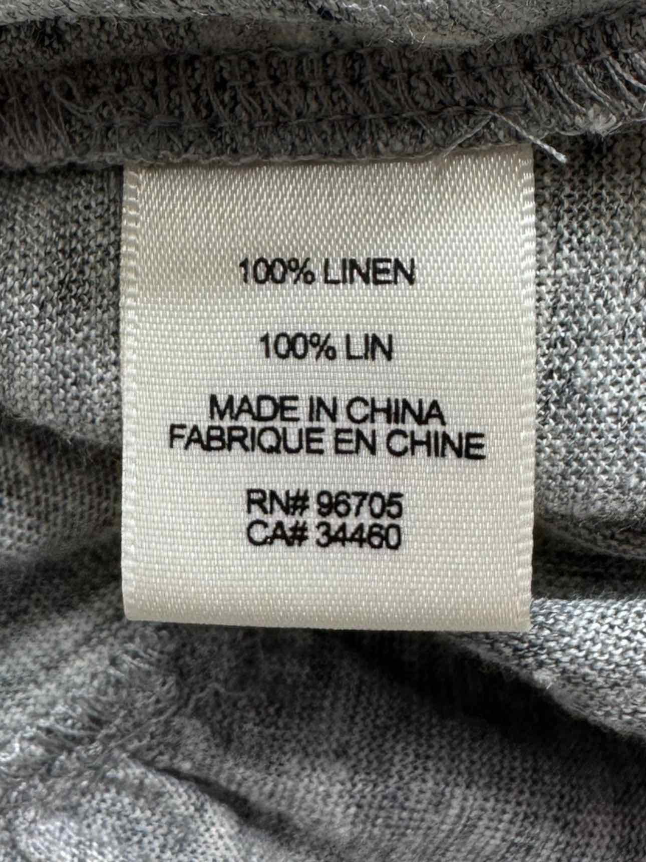 REBECCA TAYLOR Grey 100% Linen Dress Size S