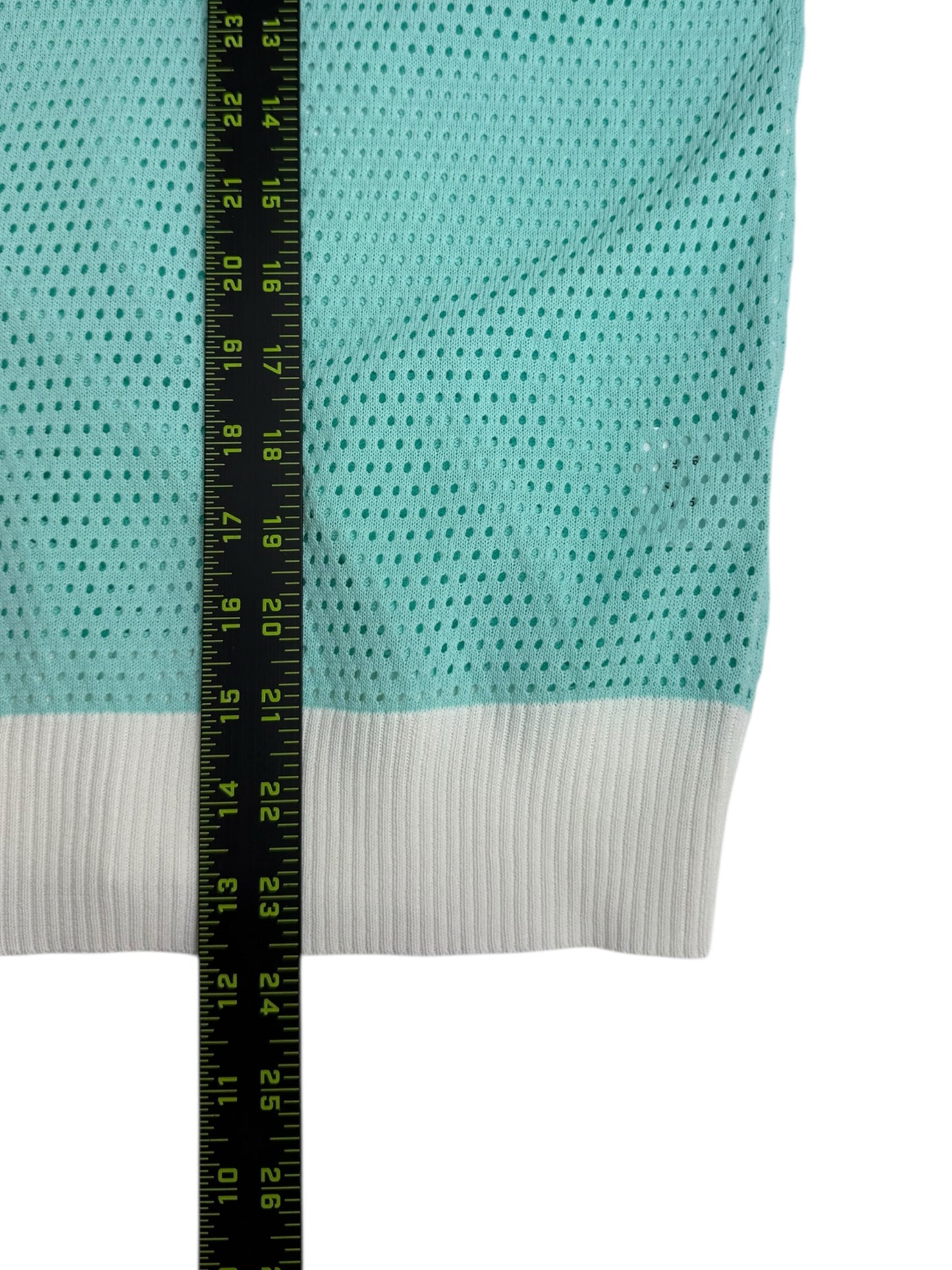 Aleeza Paris White And Teal Sweater Size 5X