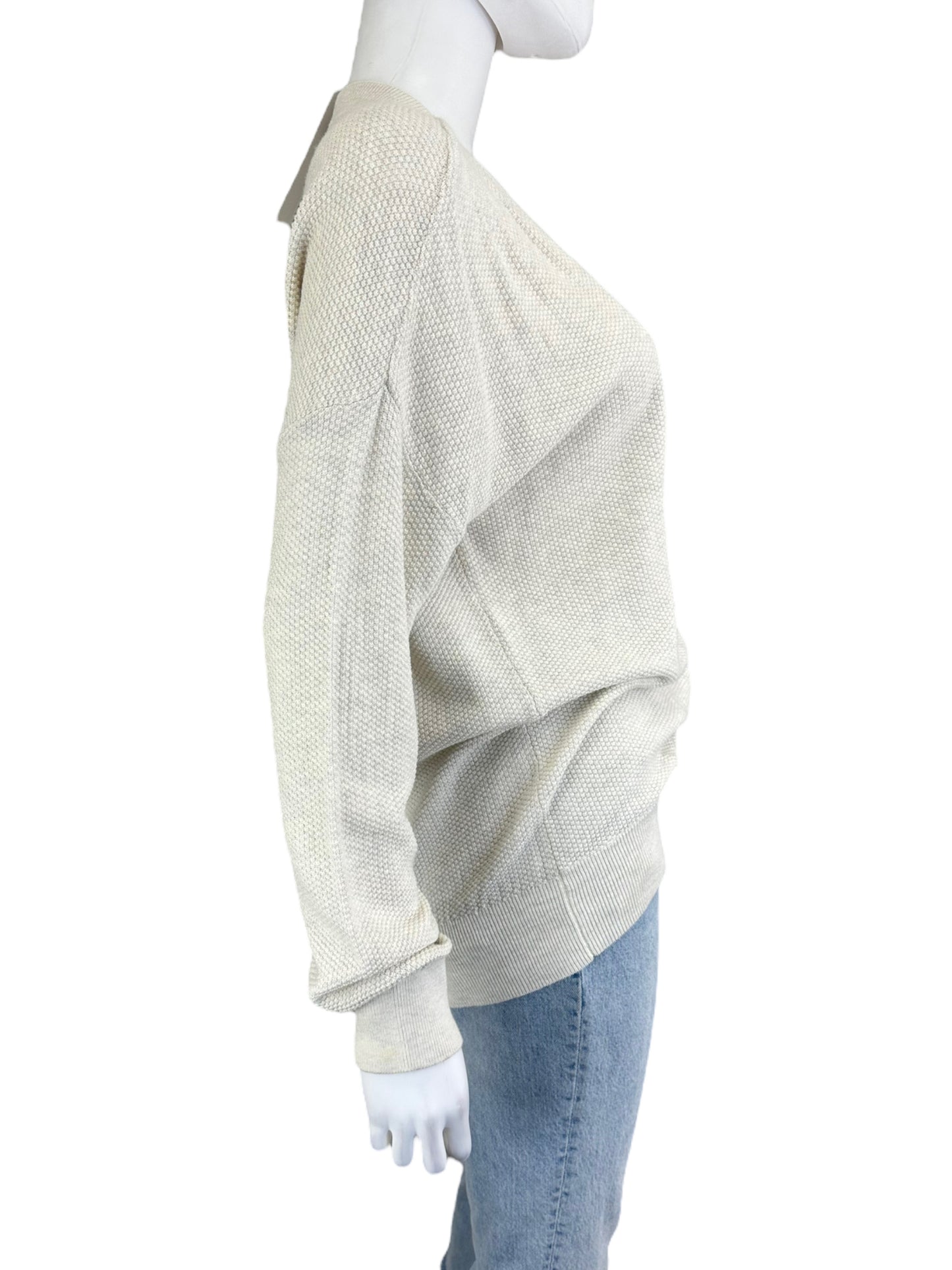 LILLA P Oatmeal Textured Sweater Size L