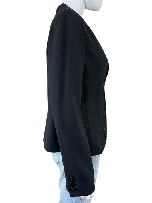 ARMANI COLLEZIONI NWT 100% Virgin Wool Black Blazer Size 10