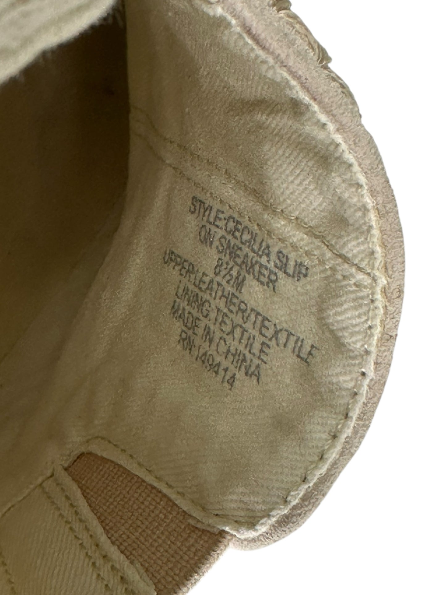 Johnny Was Tan Embroidered Cecilia Slip-on Sneakers Size 8.5