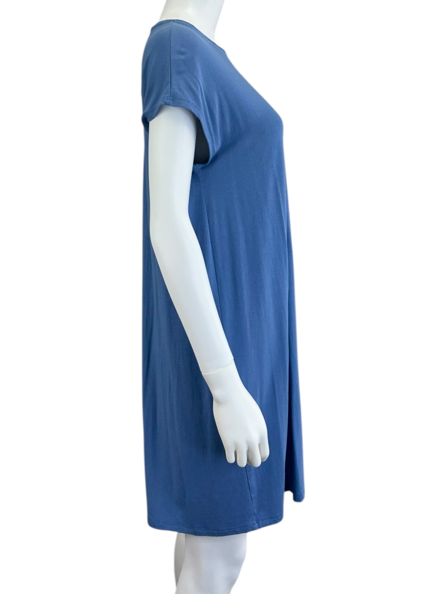 EILEEN FISHER Blue Knit Shirt Dress Size S