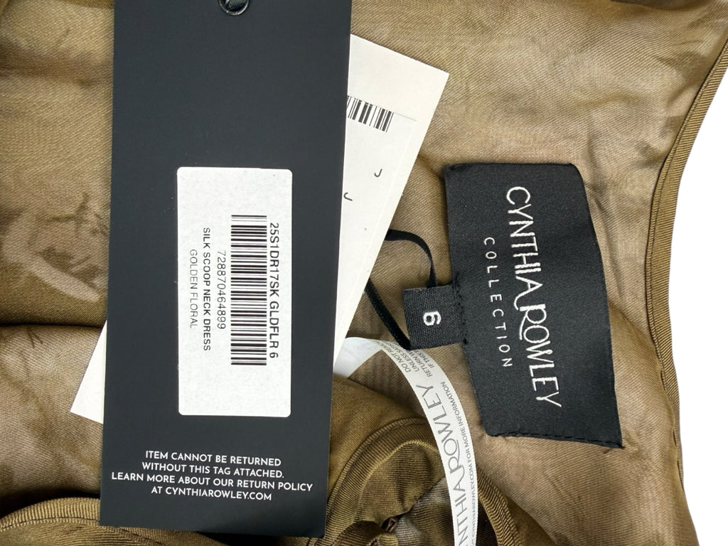 CYNTHIA ROWLEY NWT 100% Silk Dark Green Maxi Dress