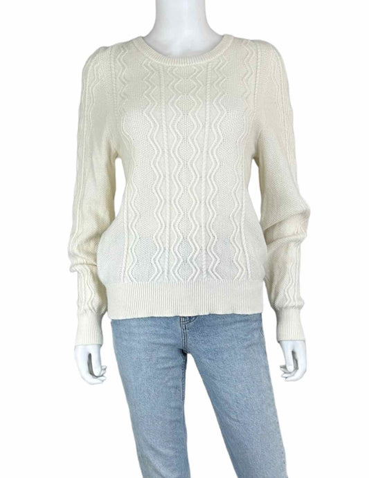 WHITE + WARREN Merino Wool Blend Sweater Size M