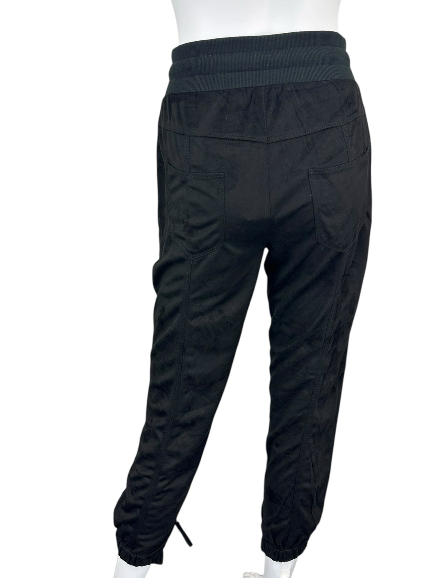 Marrakech Black Vegan Suede Joggers Size XS