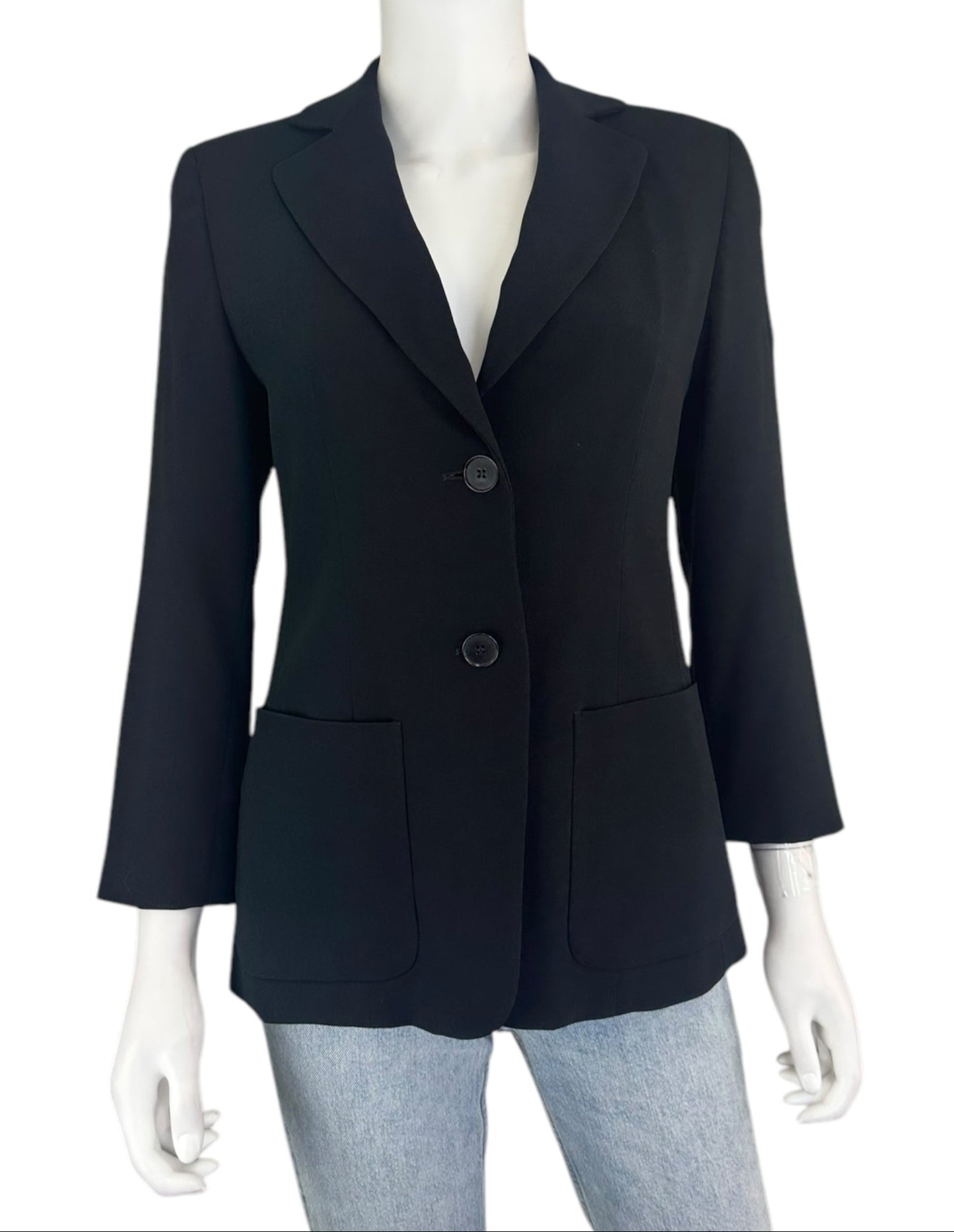 Ann Taylor Black Collared Blazer Size XS