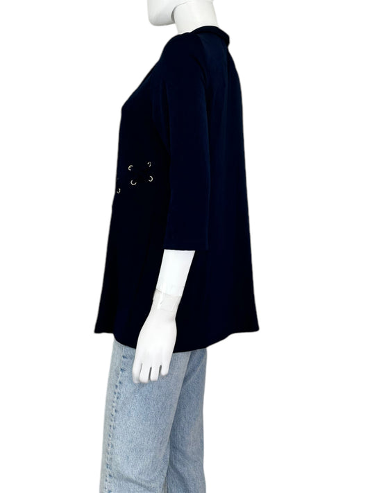 chicos NWT Navy Travelers Corset Cardigan Size S