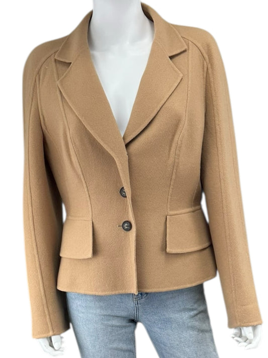 ESCADA Tan 100% Virgin Wool Blazer Size 40