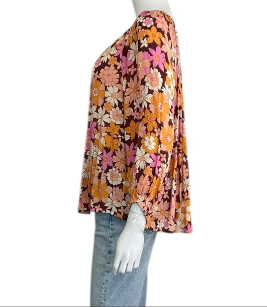 Sanctuary Floral Print Blouse Size L