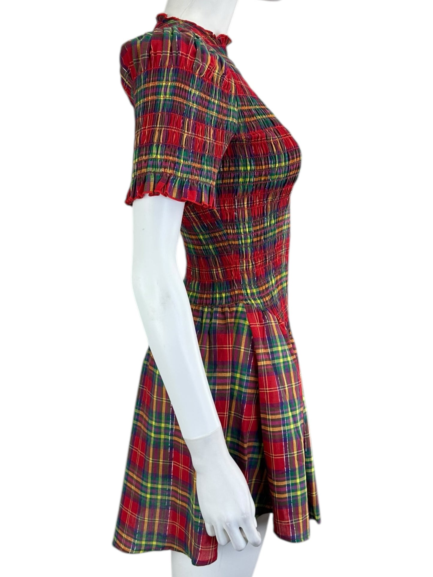 NWT Apres Studio Plaid Mini Dress Size 2