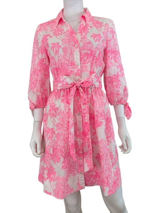 Lilly Pulitzer Pink Amrita Shirt Dress Size 8