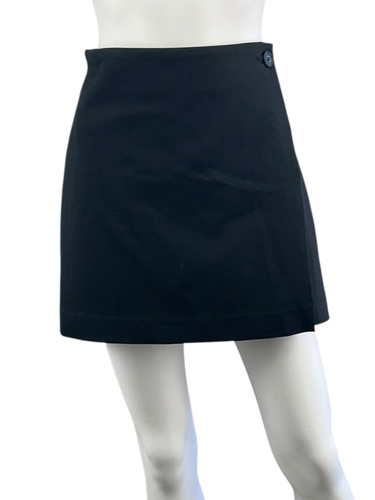 BABATON Black Mini Wrap Skirt Size 6