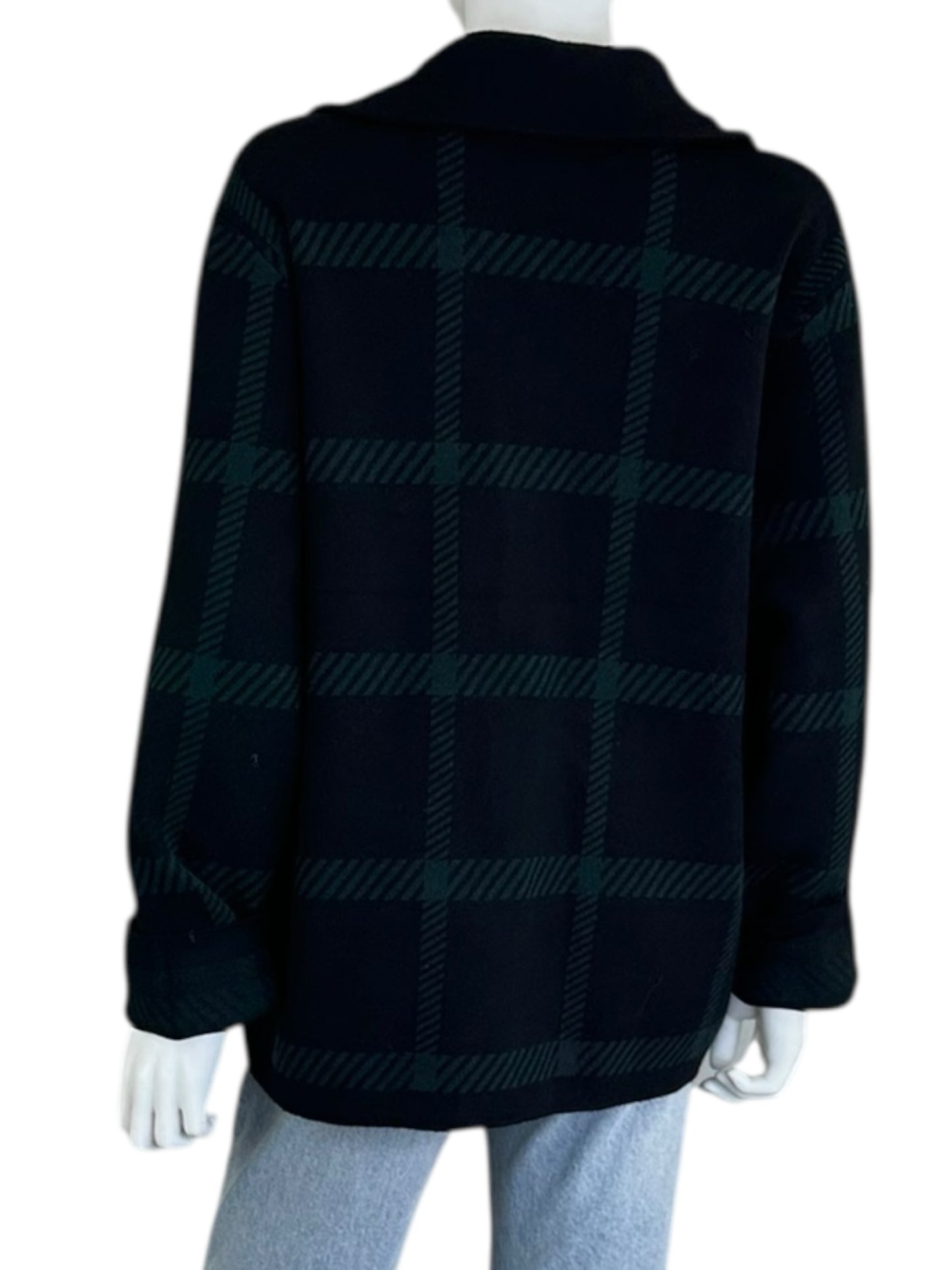 Anne Klein Plaid Knit Jacket Size XL