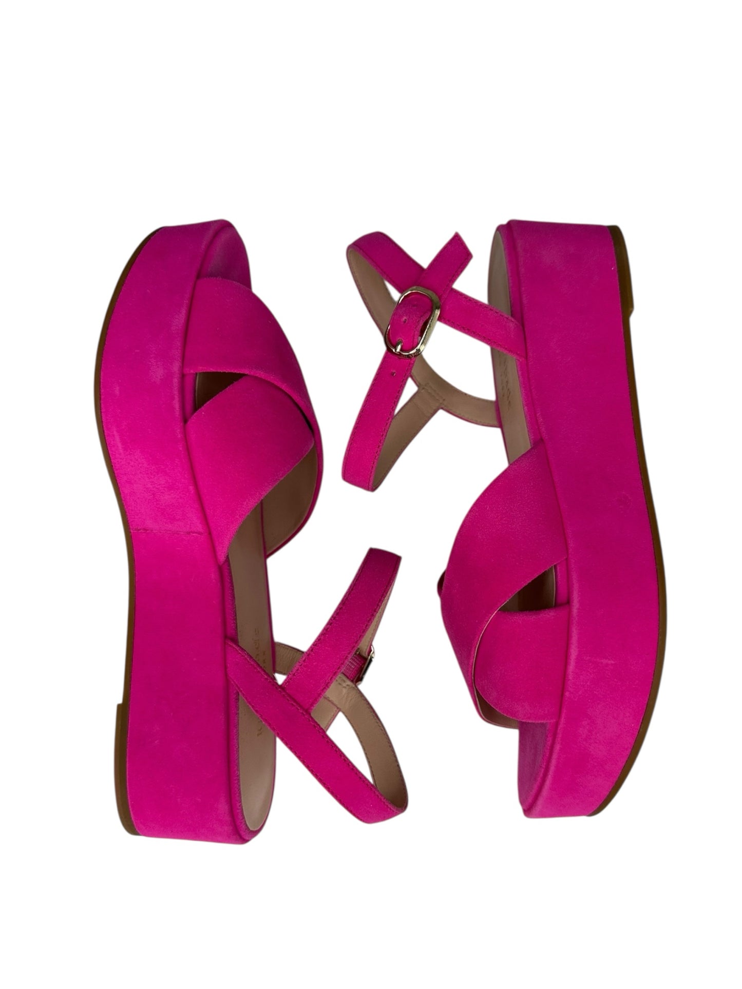 Kate Spade New York Pink Bunton Suede Platform Sandals Size 6
