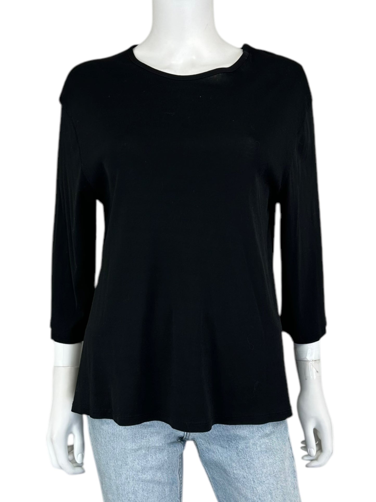 Vince Black 100% Cotton Travel Knit Top Size S