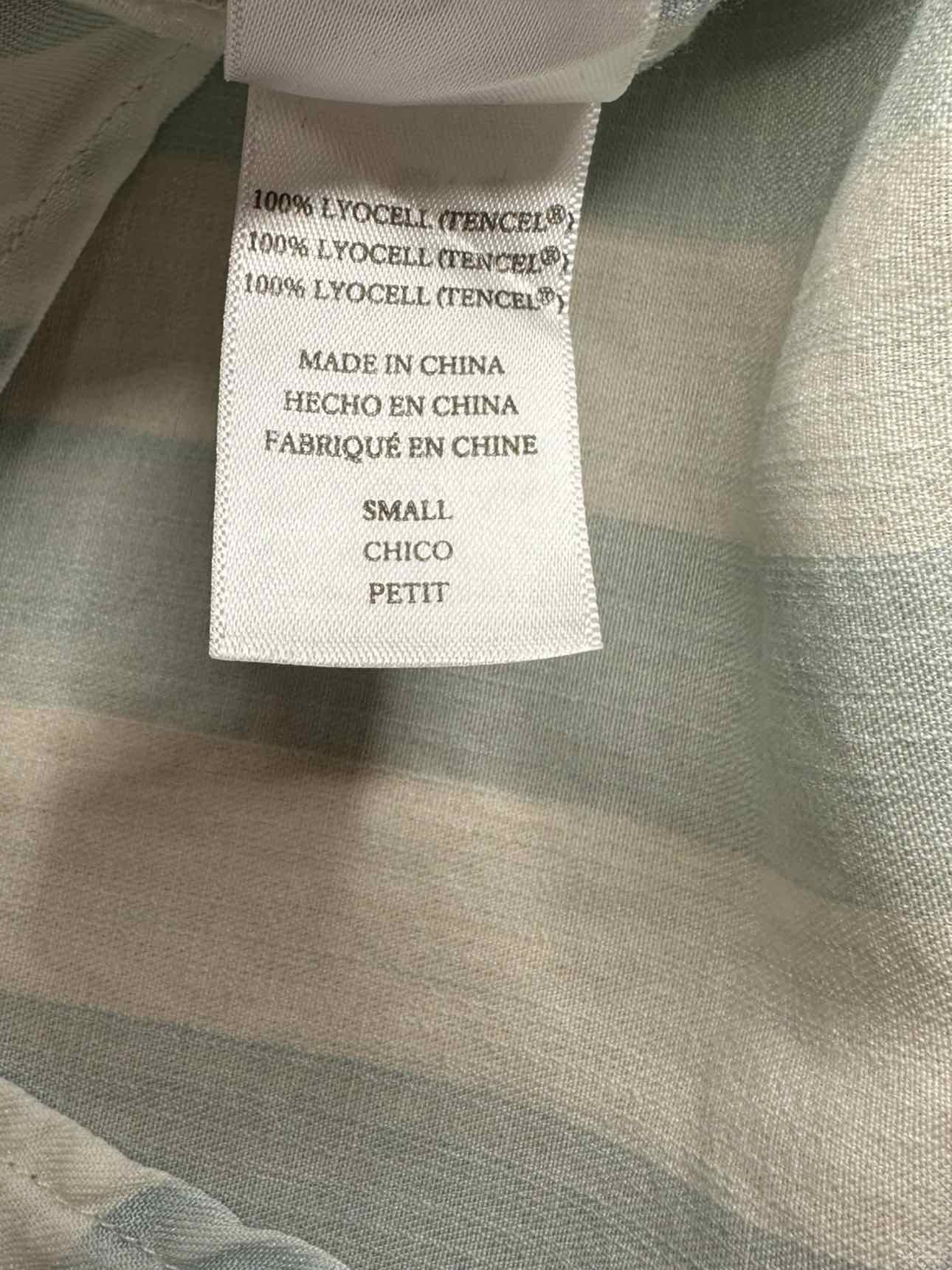 Rails Blue Striped Chambray Top Size S