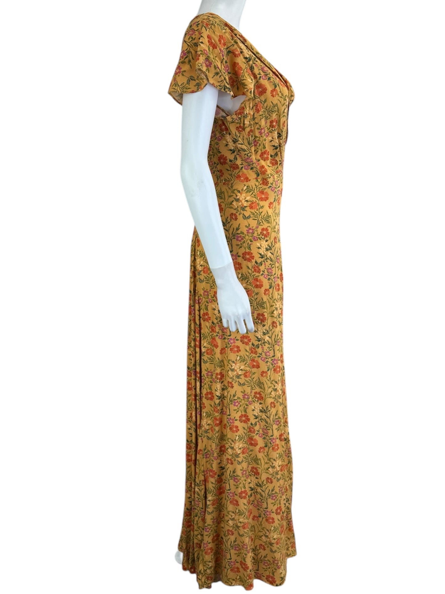 Olivaceous Multicolor Floral Casual Maxi Dress Size M