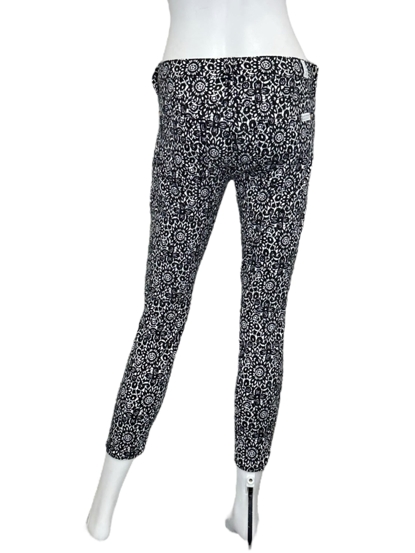7 for all man kind Black and White Jeans Size 27