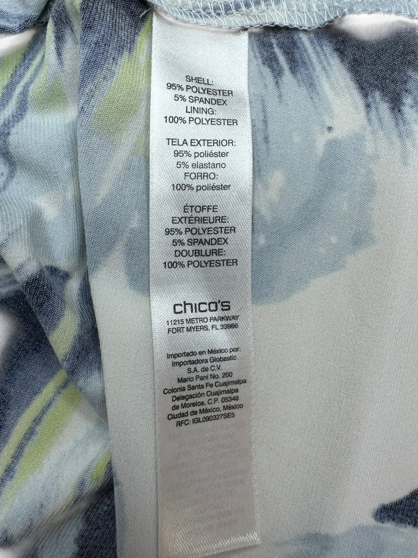Chicos Floral Multicolored Casual Dress Size LP