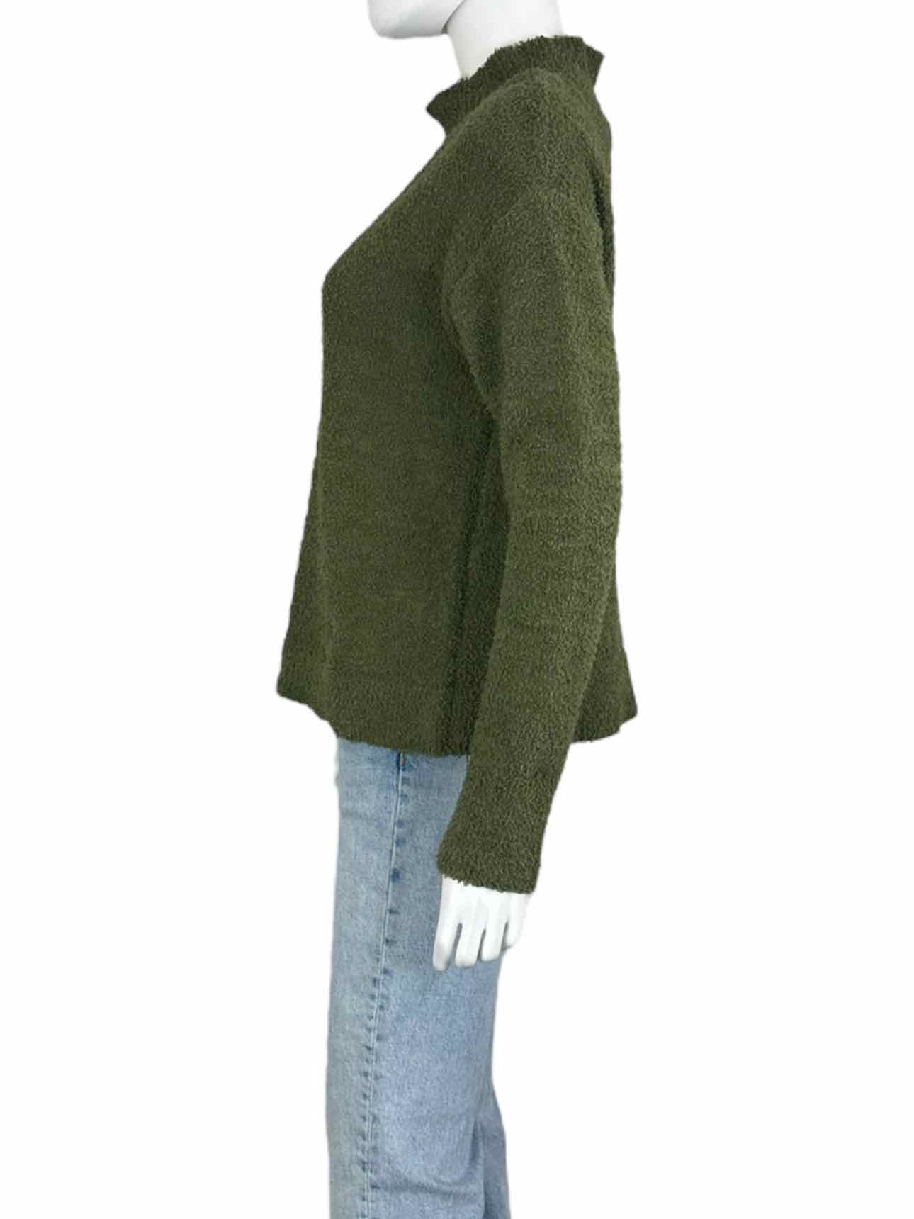 Sanctuary Olive Chenille Mock-neck Sweater Size M