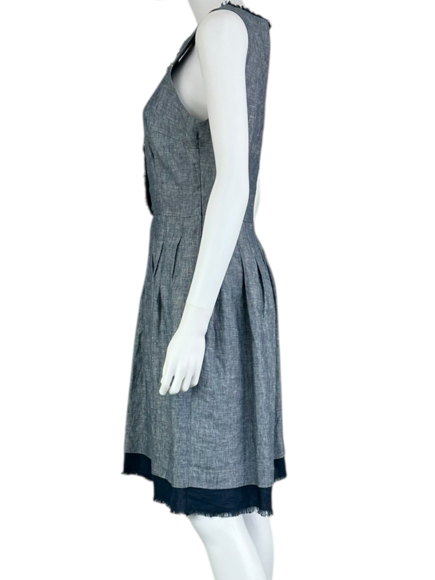 CYNTHIA ROWLEY Navy & White Workwear Dress Size 8