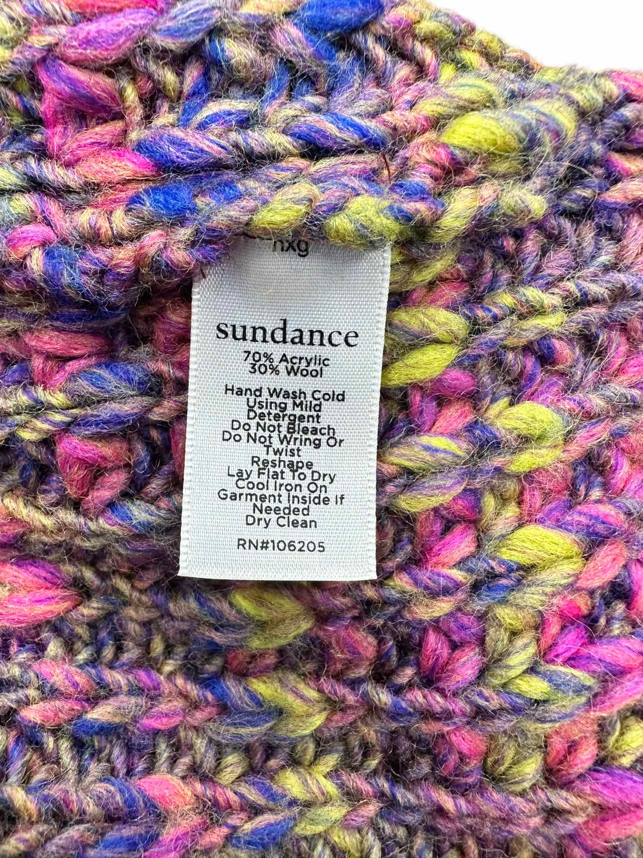 Sundance Multi-colored Wool Blend Duster Size M