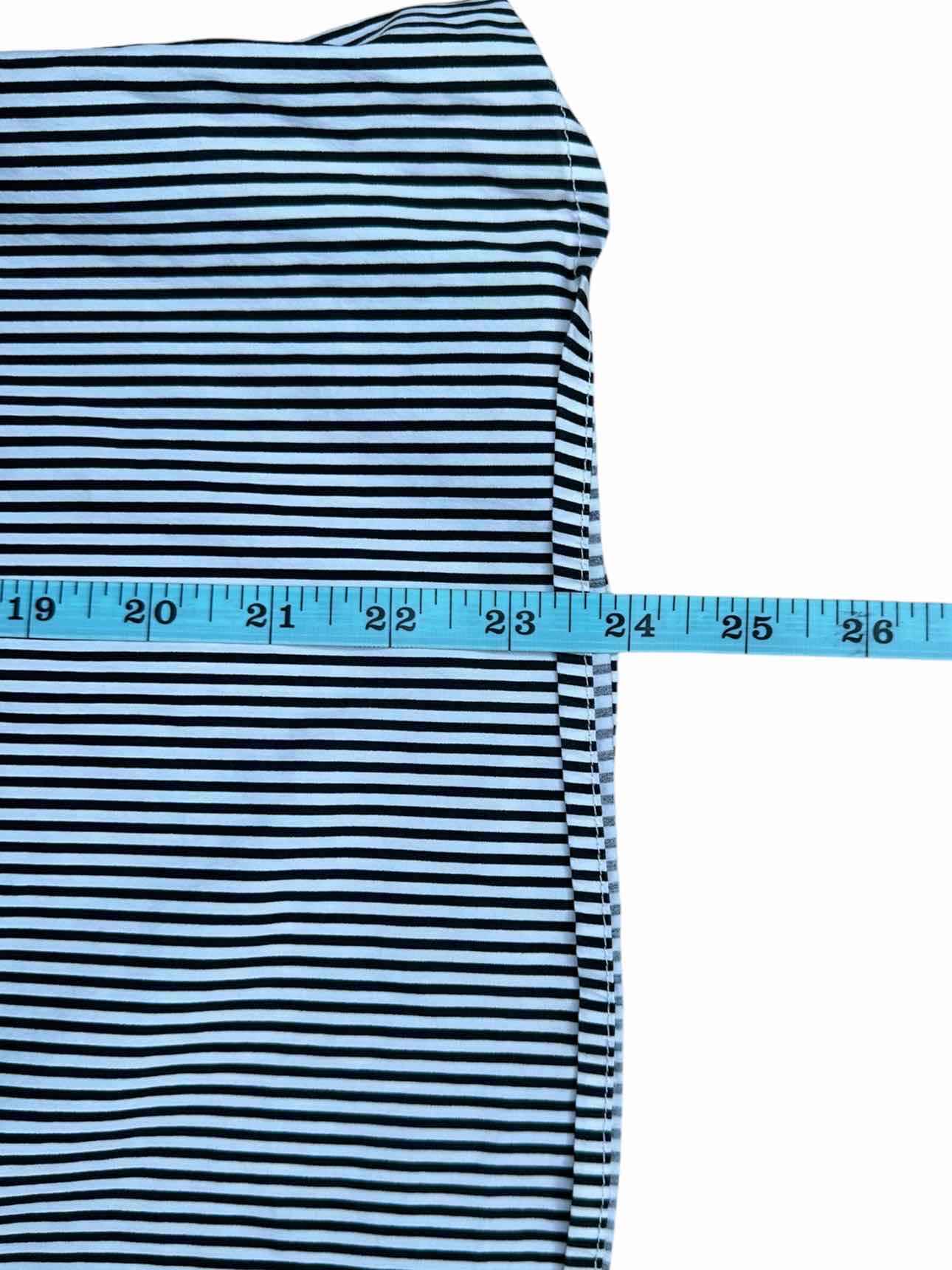 J. McLaughlin Gray and White Striped Blouse Size XS