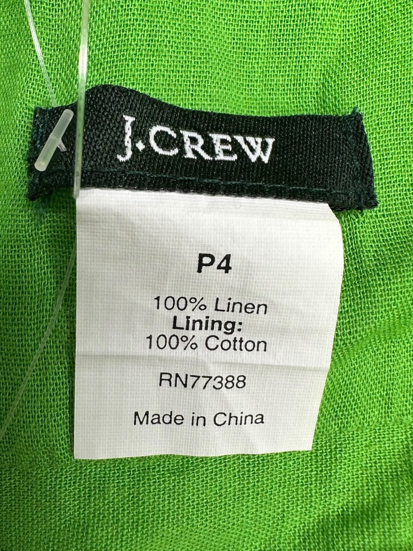 NWT J. Crew 100% Linen Casual Dress Size 4P