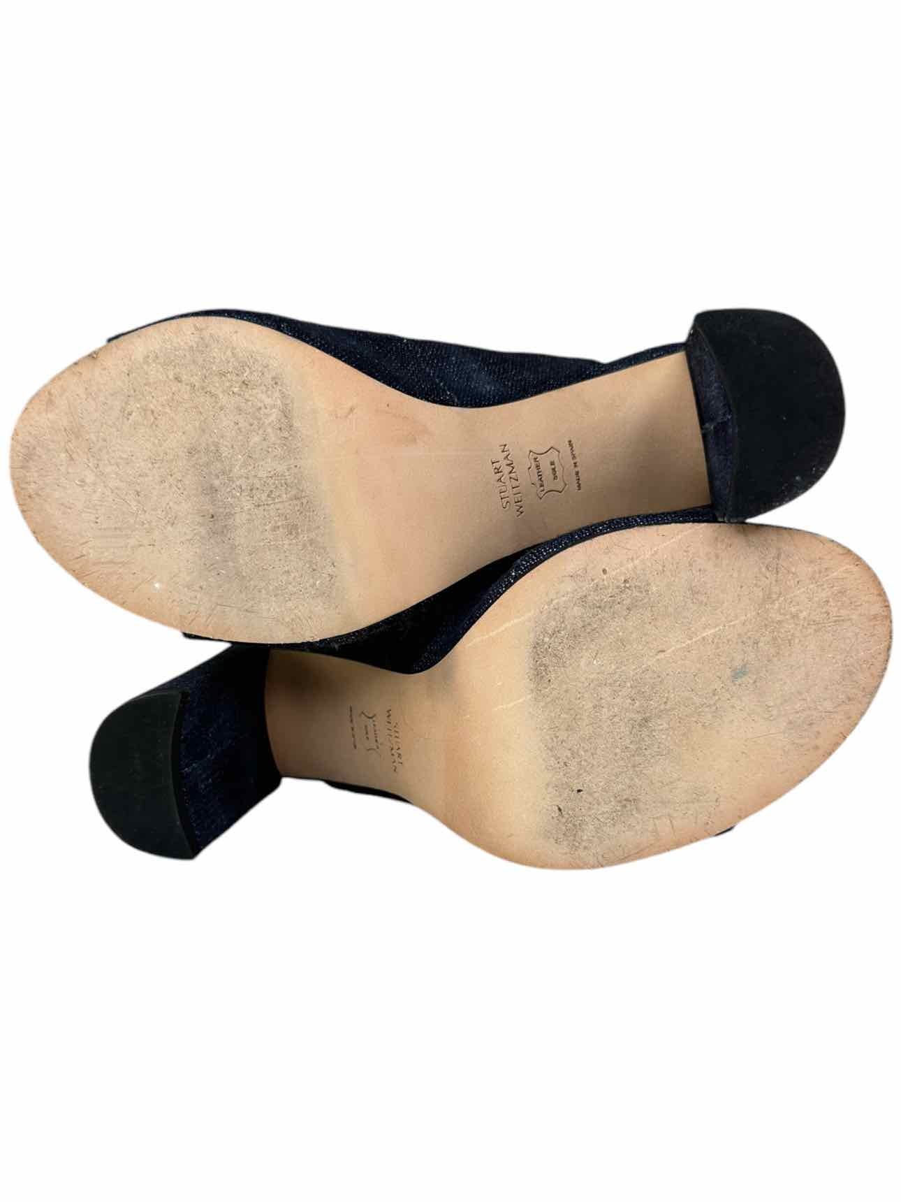 Stuart Weitzman Denim Block Heels Size 7.5