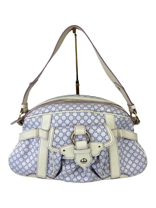 CELINE Vintage Lilac Macadam Monogram Shoulder Bag
