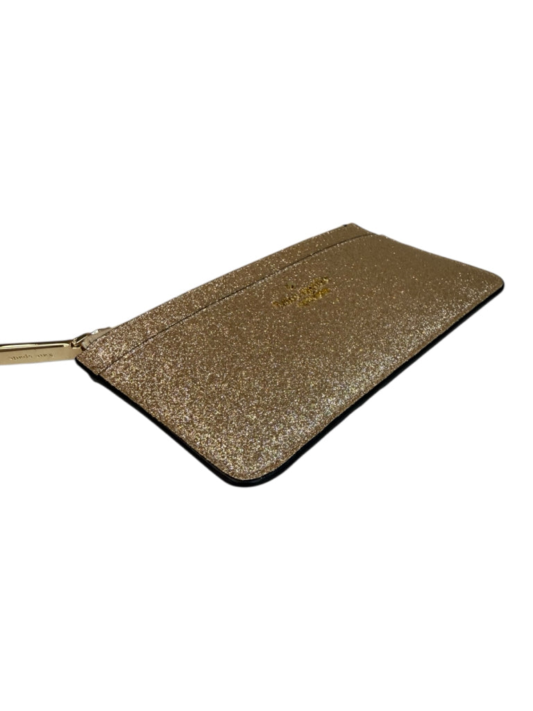 Kate Spade Gold Glitter Large Slim Cardholder Wallet