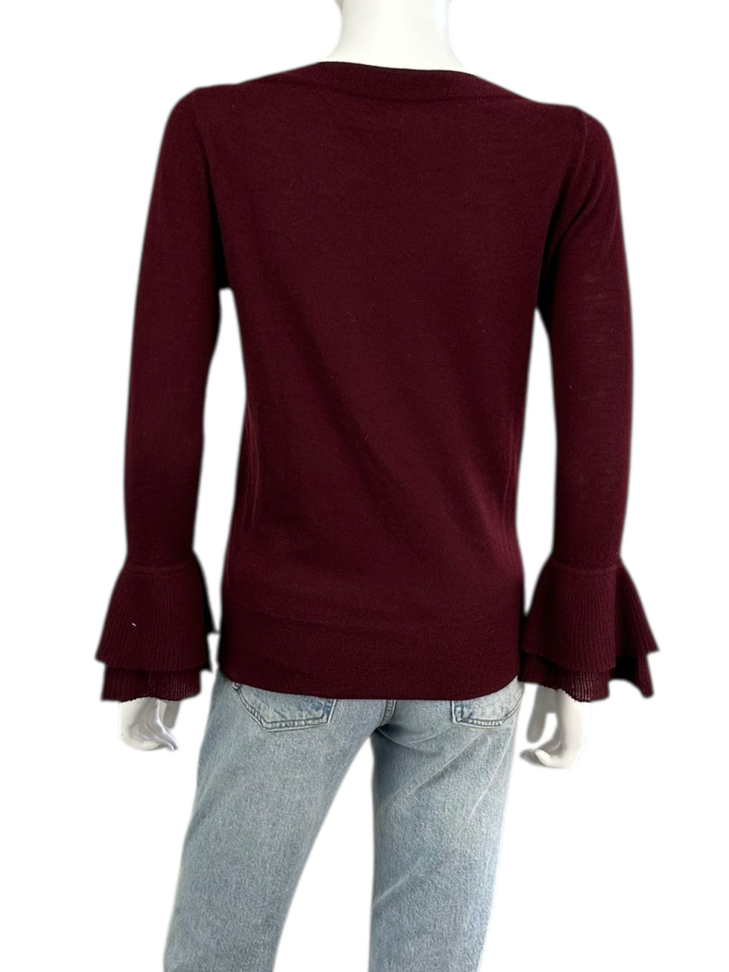 J. Crew Maroon 100% Cashmere Sweater Size S
