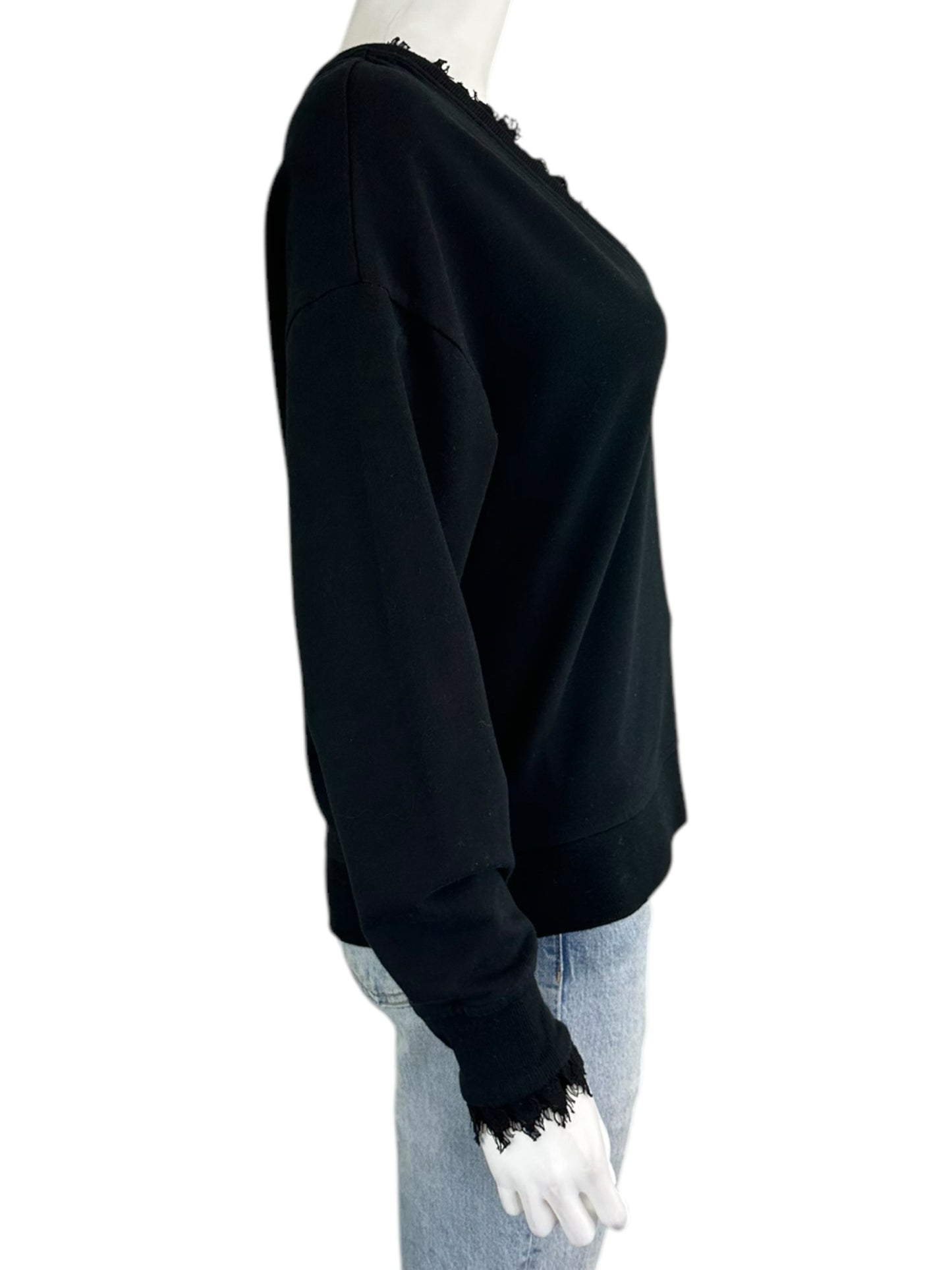 sundays Black Lace Crewneck Size M