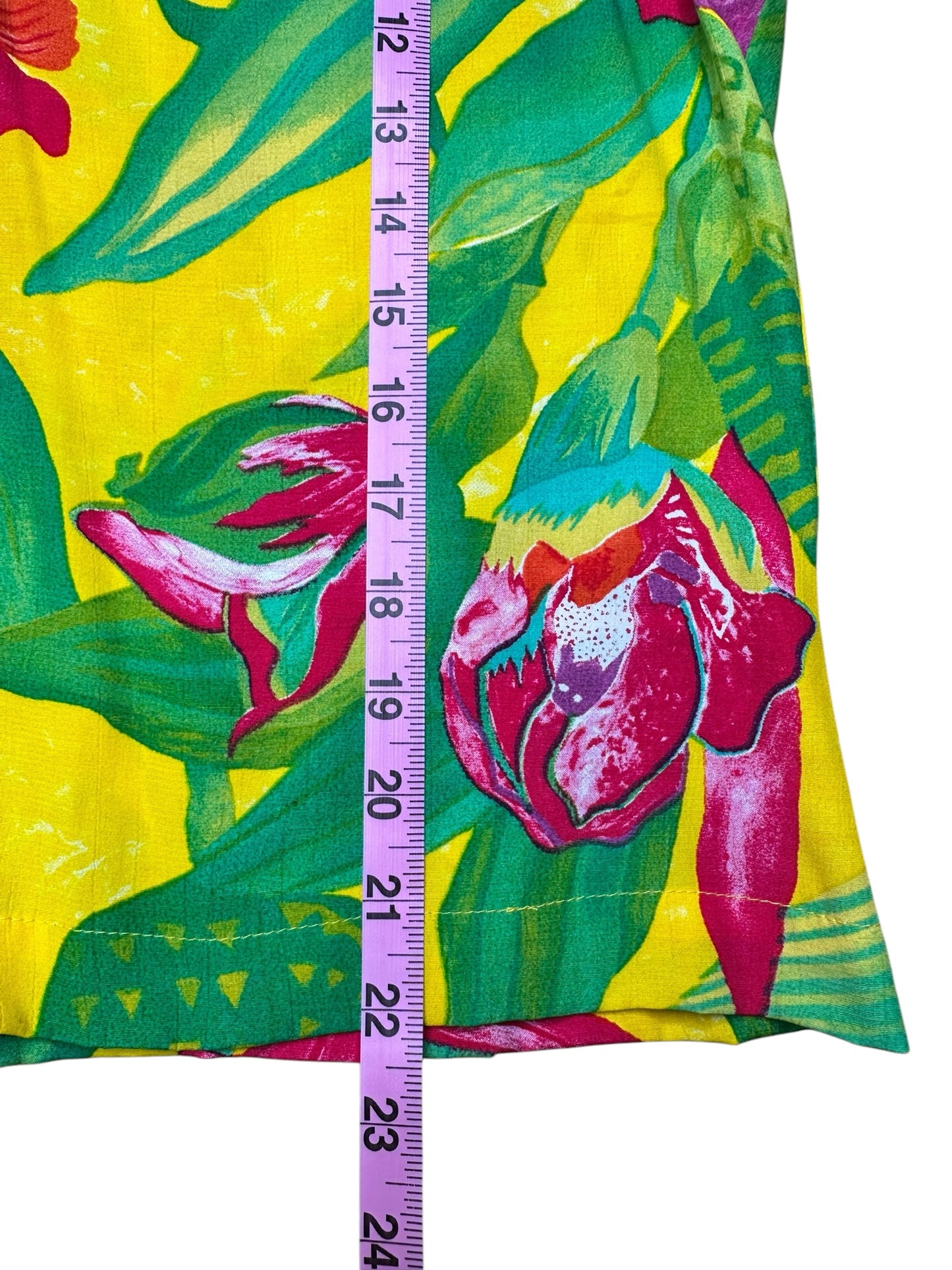 Vintge Karen Kane Tropical Floral Print Top Size 4