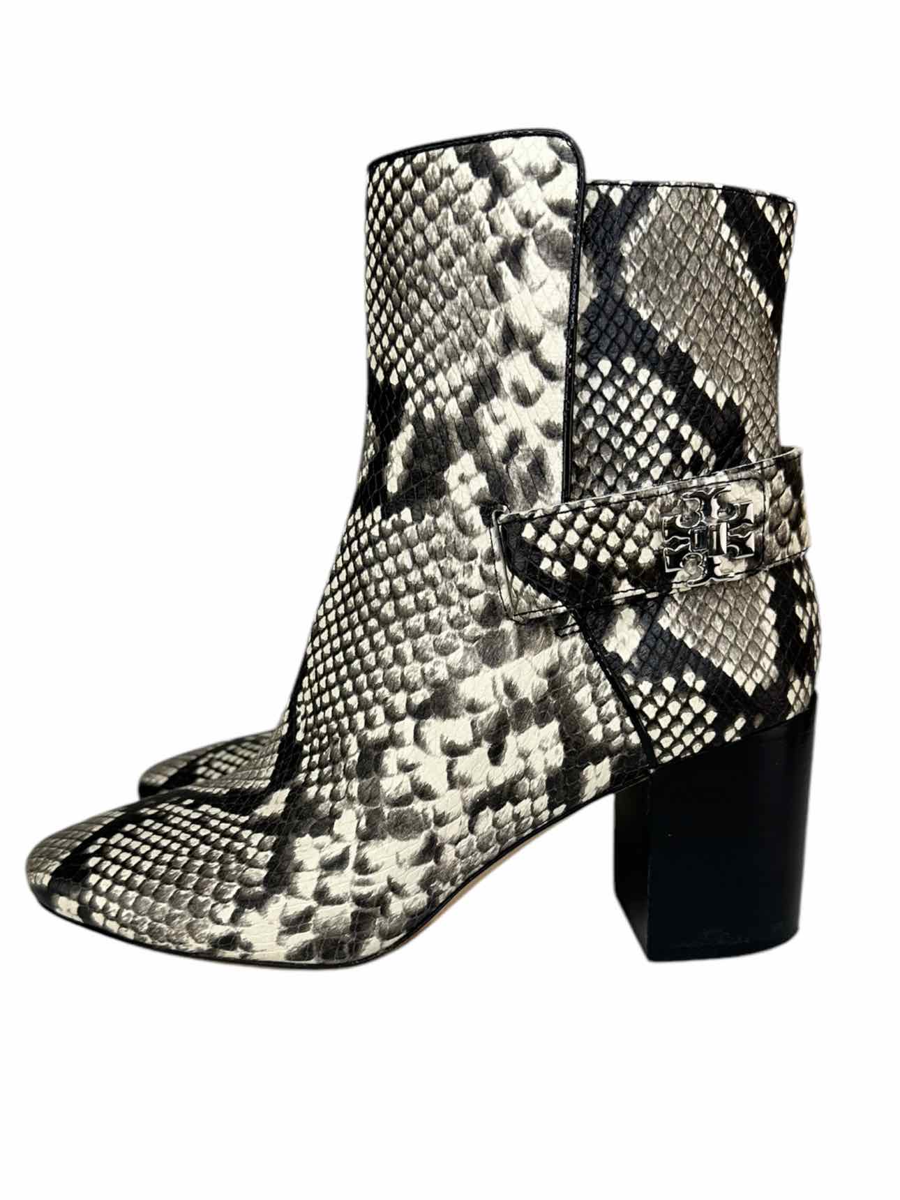 Tory Burch Snakeskin Ankle Booties Size 8