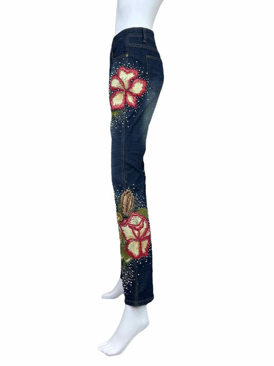 Amanda Adams NWT Embroidered & Beaded Boot Cut Jeans Size 6