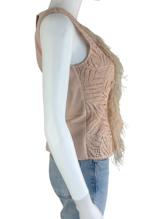 BCBGMAXAZRIA Blush Pink Meg Blouse Size XXS