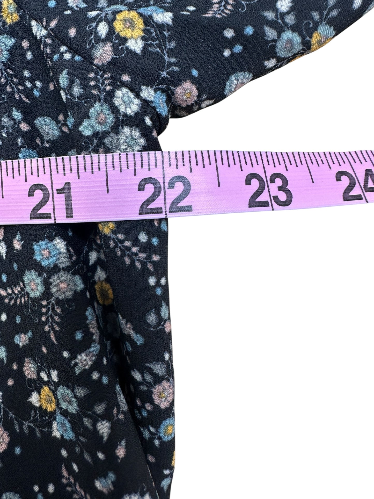 MAX STUDIO Black Floral Casual Dress Size XL