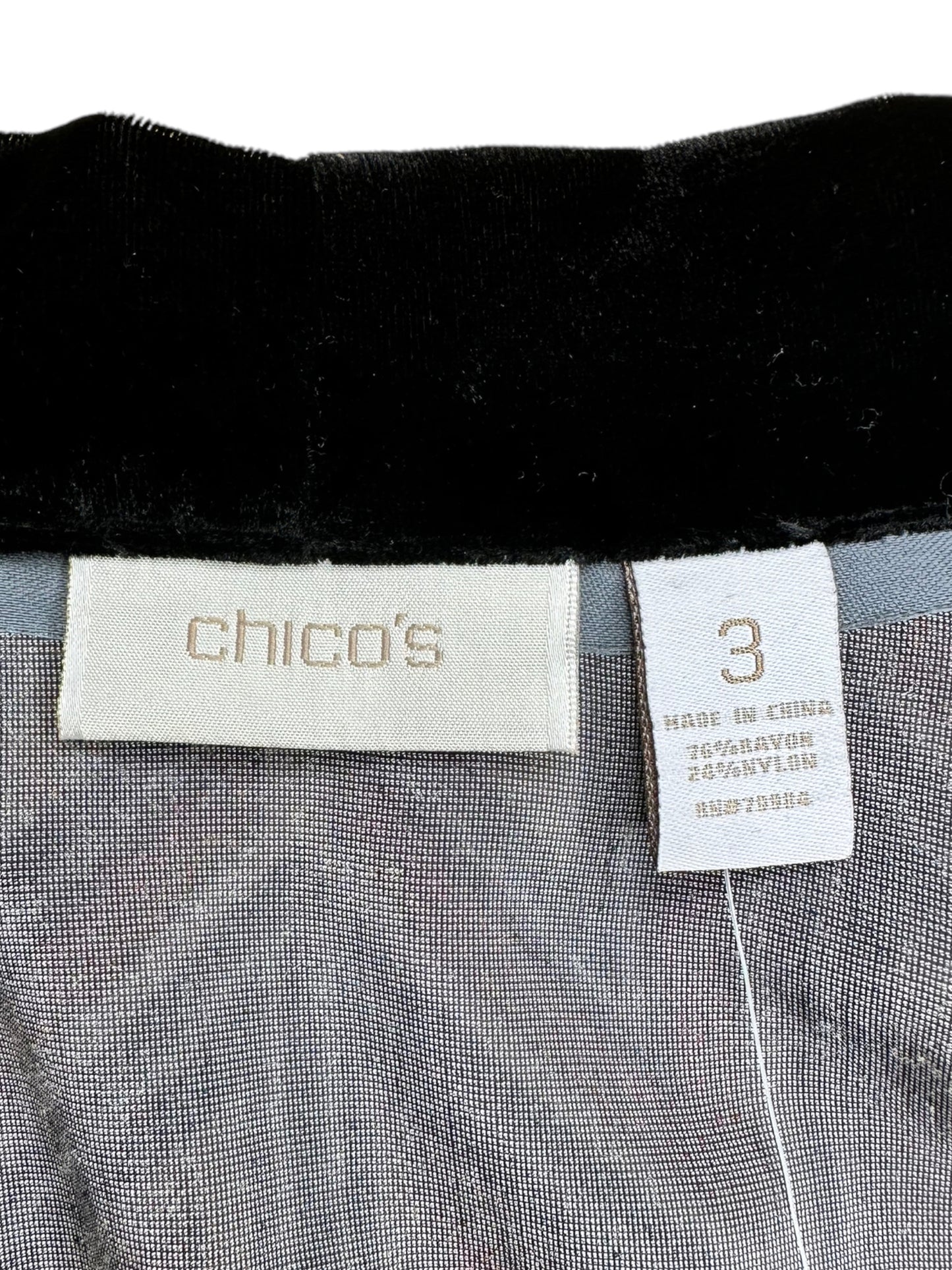 chicos Velvet Geo Print Kimono Size XL