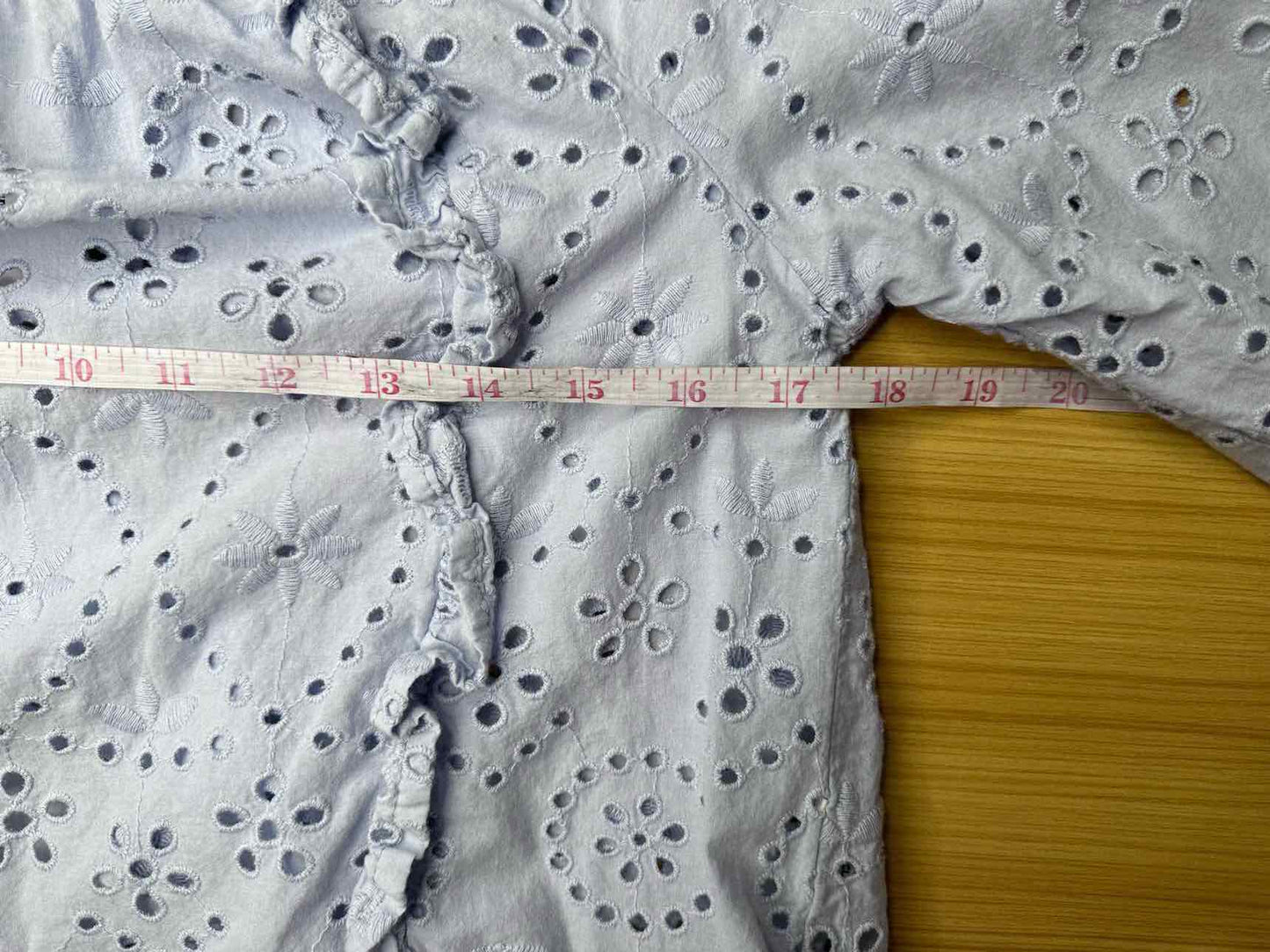 joie Blue Eyelet Blouse Size S