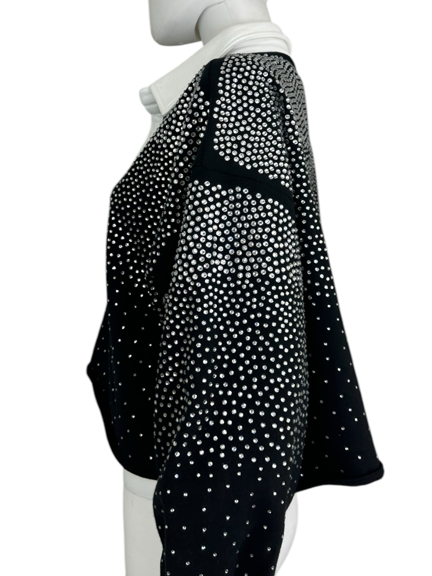 Queen of Sparkles Black Rhinestone Two Piece Set Size XS