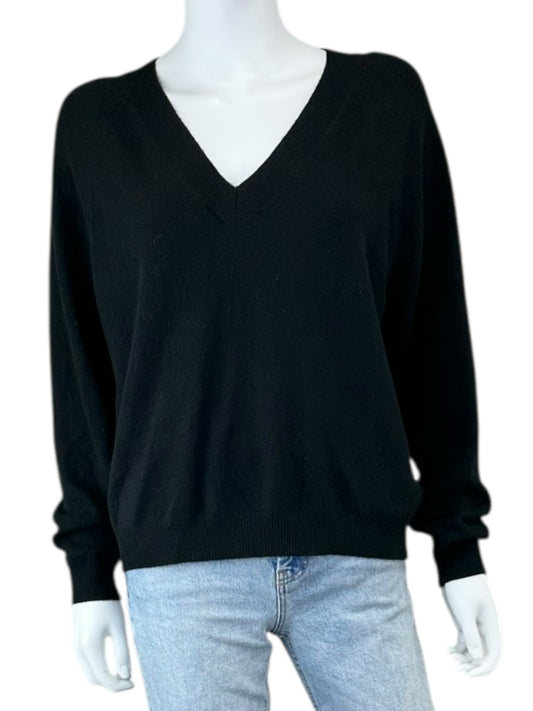 MINNIE ROSE NWT Black 100% Cashmere Sweater Size XL